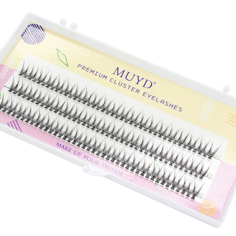 120PCS Dovetail Fly Silk Eyelashes V Shape Fish Tail False Eyelash Extensions