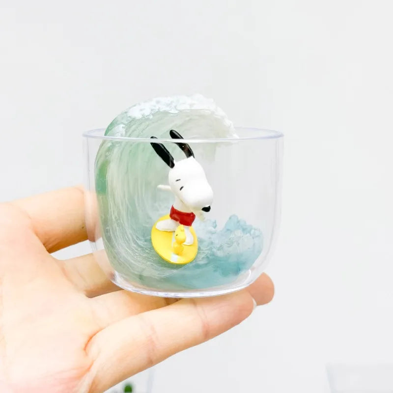 Miniature Landscape Bottle Toy - Snoopy Happy Vacations Series Desktop Ornament - Multiple Colors
