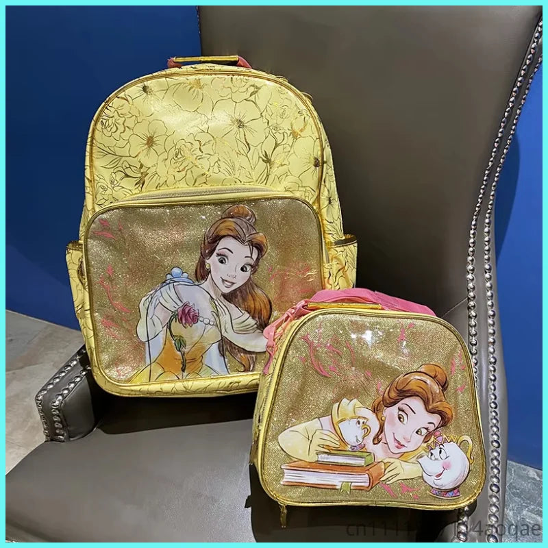 Beauty and the Beast Belle Backpack Insulated Lunch Bag for Kids and School