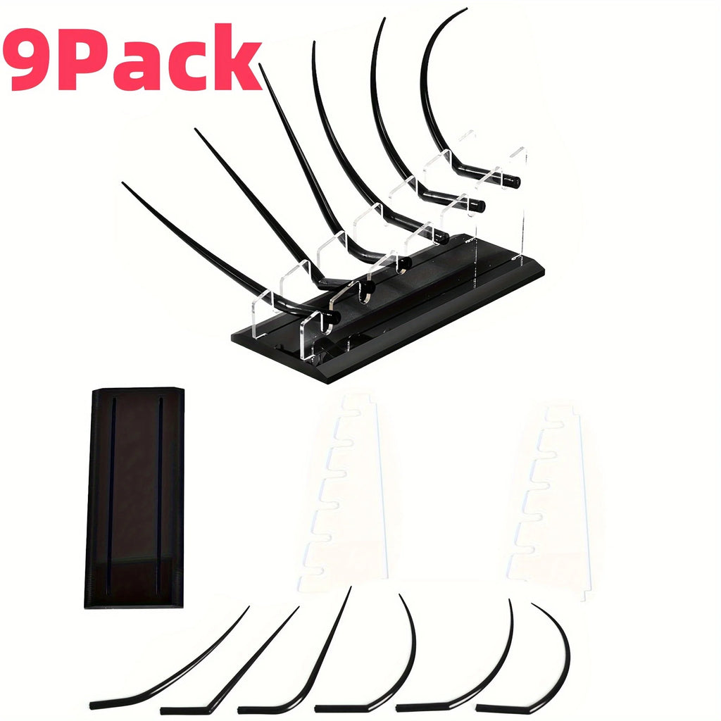 9-Pack Eyelash Extension Display Stands for Salon & Makeup Training
