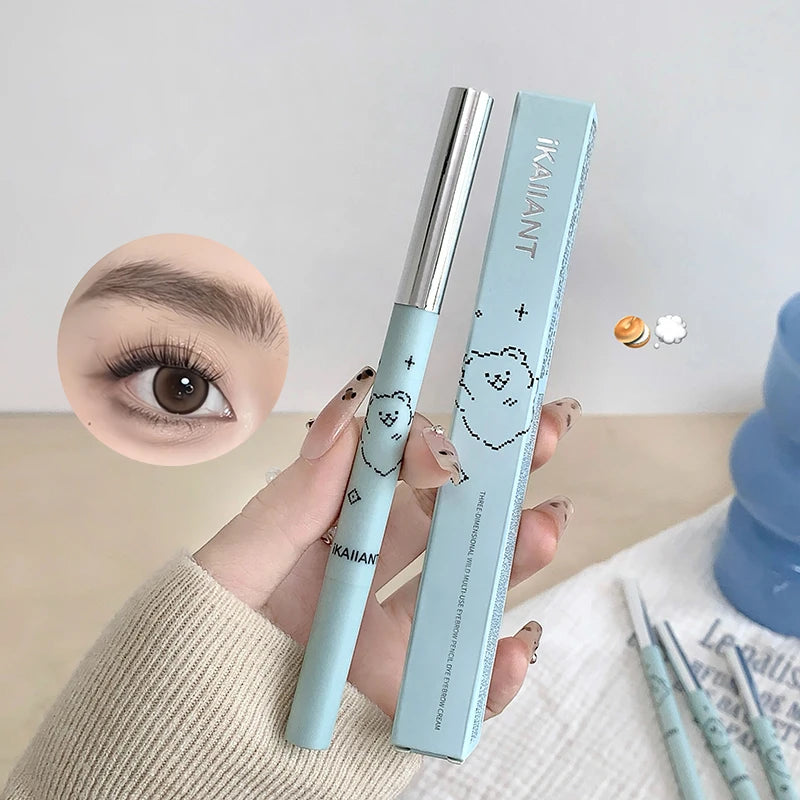 2-in-1 Waterproof Eyebrow Pencil & Tinting Mascara - Long-Lasting Natural Finish