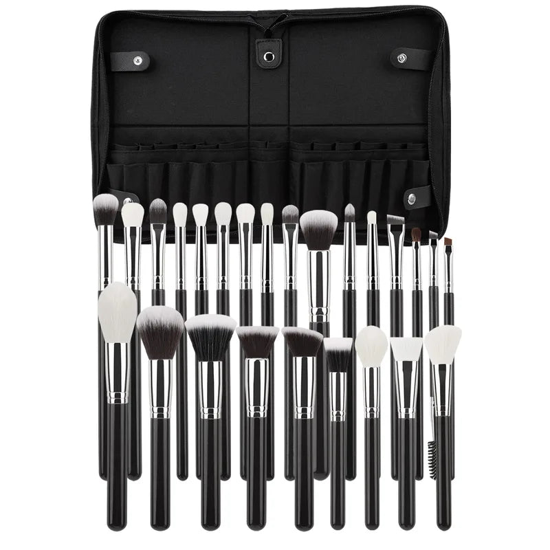 25-Piece Makeup Brush Set for Face & Powder - Suitable for Beginners & Pros