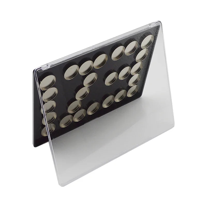 Magnetic Eyeshadow Palette with 20 Metal Stickers Makeup Storage Box DIY Cosmetic Organizer