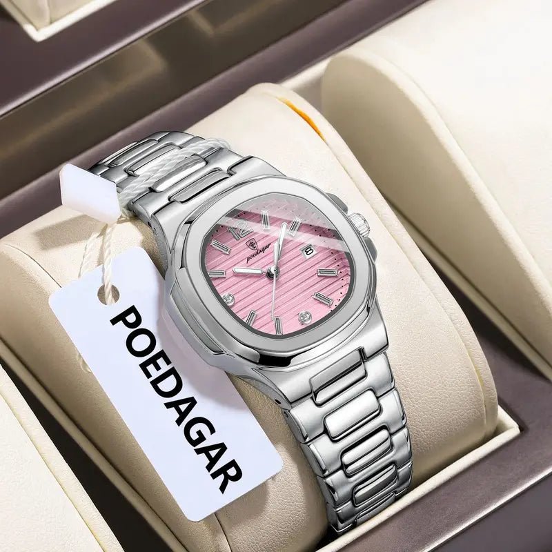 Square Fashion Women's Wristwatch - Luminous Waterproof Quartz Ladies Watch
