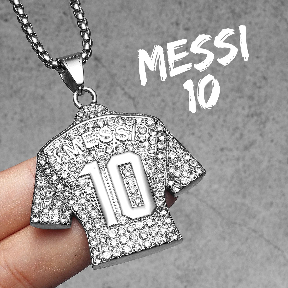 Stainless Steel Football Necklace Chain - Messi Ronaldo Neymar Mbappé Harland Jewelry