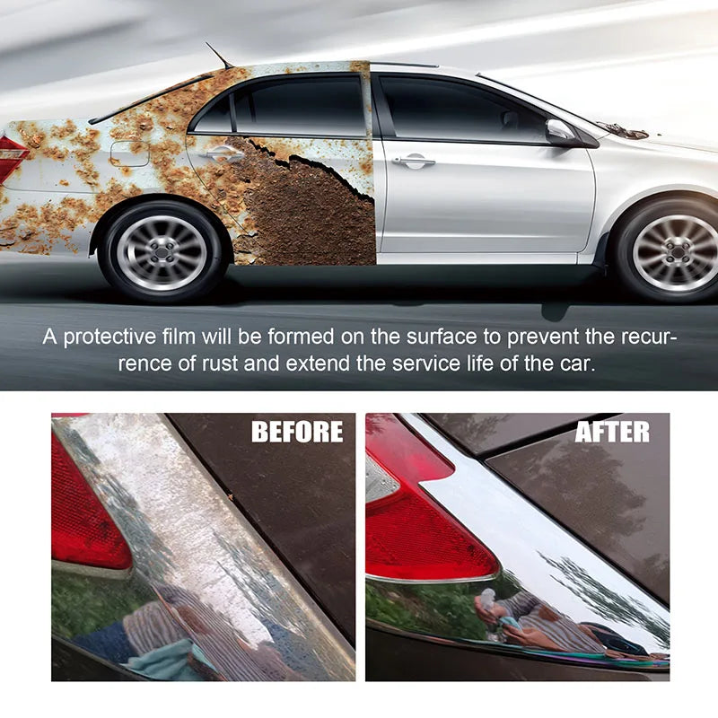 Car Metal Rust & Wheel Hub Scratch Repair Wax Kit - Long-Lasting Gloss Polish