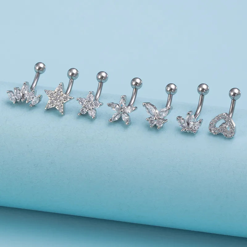 Eyebrow Ring for Women Men Stainless Steel Zircon Stylish Eyebrow Jewelry