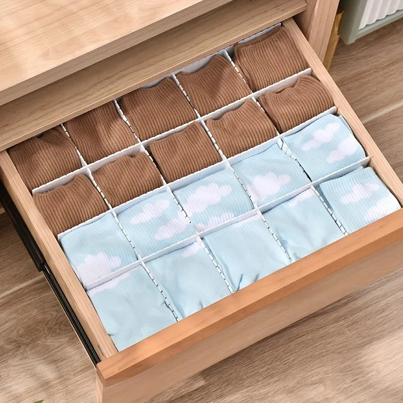 Adjustable Drawer Divider Storage Rack for Bedroom Cabinet Organization