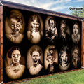 Halloween Gothic Background Cloth with Horror Portrait & Zombie Makeup Designs - Event Decoration Fabric