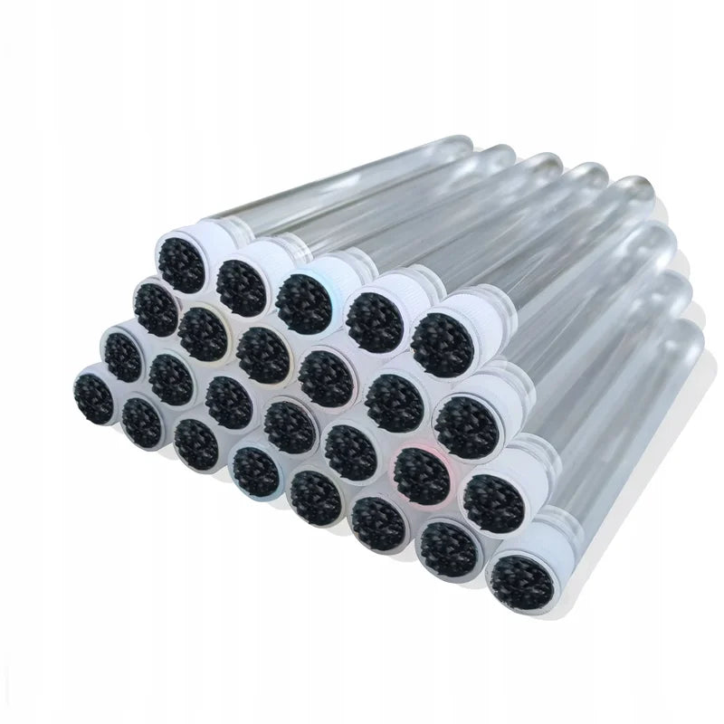 50PCS Reusable Eyelash Brush Tube with Micro Drill for Eyelash Extension and Eyebrow Application