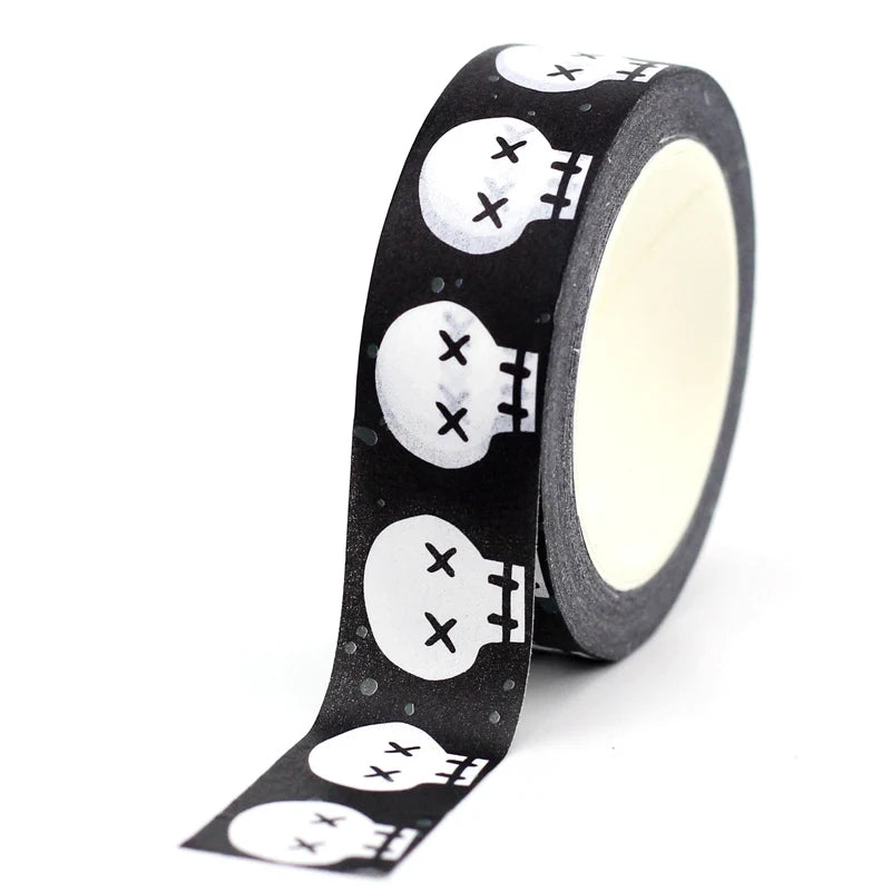 Decorative Skull Washi Tape for Journaling Halloween Masking Tape 10M