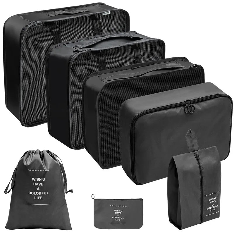 Travel Packing Cubes Organizer Set Lightweight Suitcase Storage Bags
