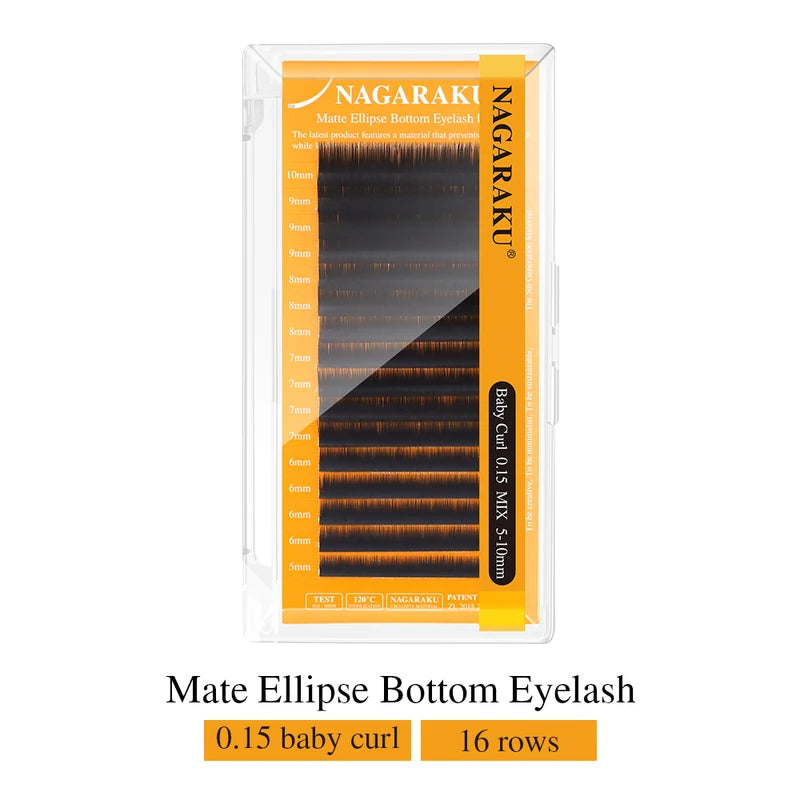 Eyelash Extension Makeup Tools - Classic Ellipse Bottom Lashes 5-7mm Black