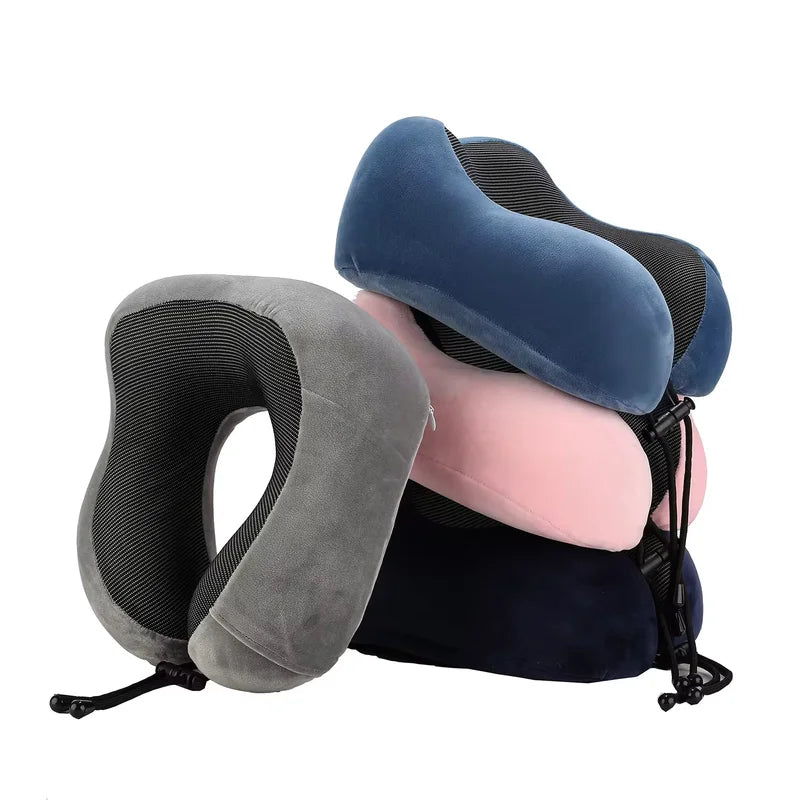 Travel Neck Pillow with Memory Cotton U-Shape for Motor Cars & Airplanes