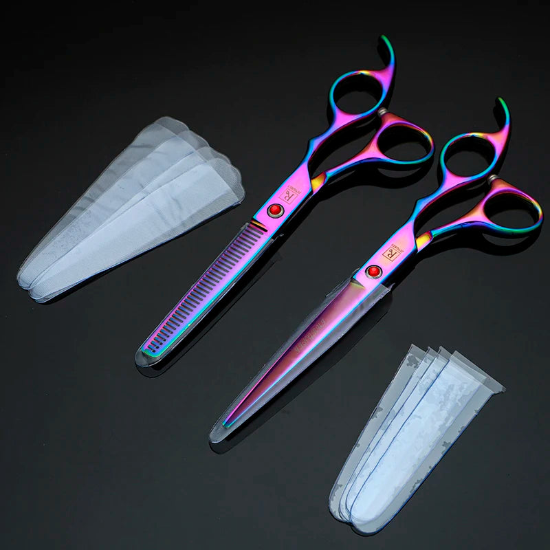 Hair Scissor Head Protectors Set - 100pcs PVC Covers for 6-10 Inch Hair & Pet Scissors