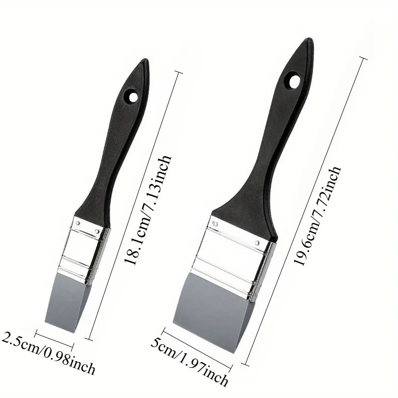 Large Flexible Flat Paint Brush Set - Soft, Durable, Easy Clean Acrylic Tools