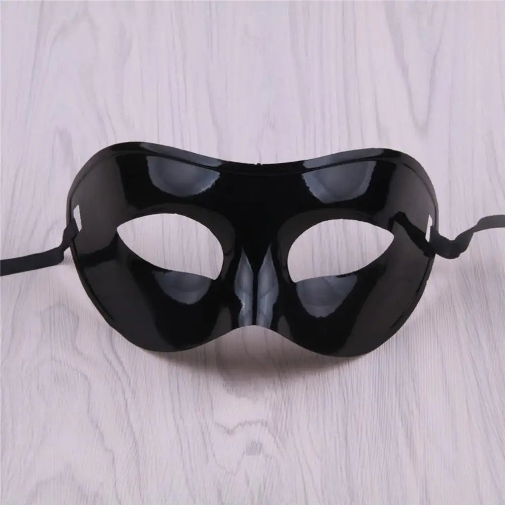 Halloween PVC White Face Mask for Parties and Cosplay - Unisex