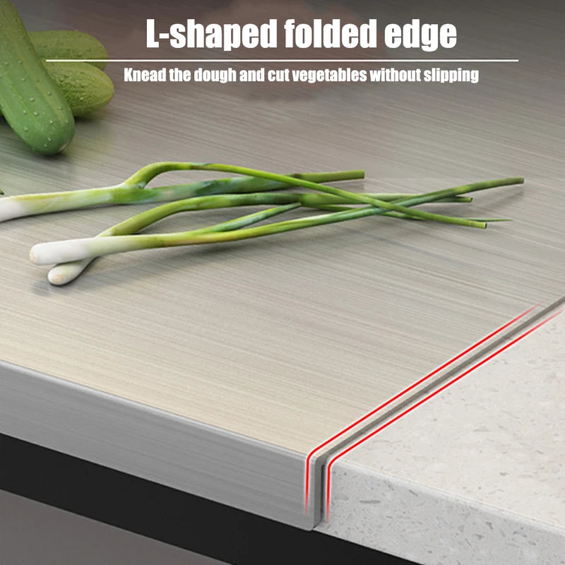 Stainless Steel Folding Cutting Board 60x40cm Multi-Function Kitchen Chopping Board