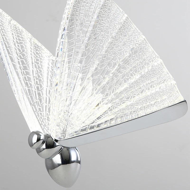 Butterfly LED Pendant Light Nordic Hanging Lamp Indoor Lighting for Bedroom Living Dining Kitchen
