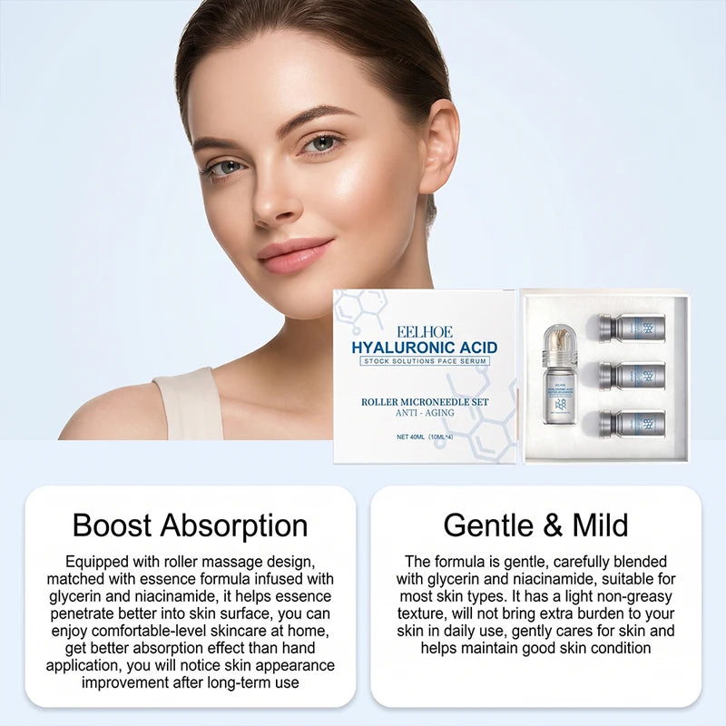 Facial Roller Skin Care Set for Hydrating and Smoothing - Daily Use