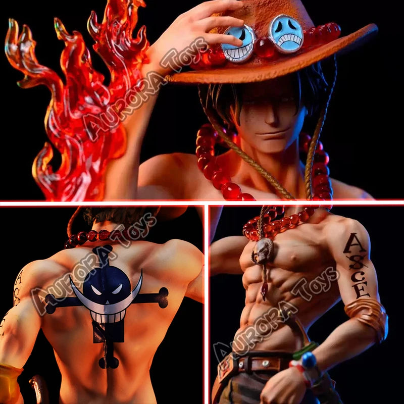 Anime One Piece Ace PVC Collectible Action Figure - 9.44in/24cm