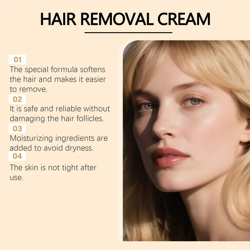 Hair Removal Cream Set for Face and Body - Permanent, Sensitive Skin Care Kit