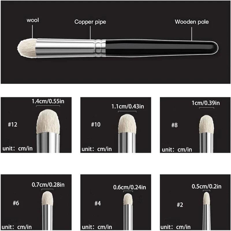 Miniature Paint Brush Set - 6 Pcs Goat Hair Detail Brushes for Acrylic Watercolor Oil Models