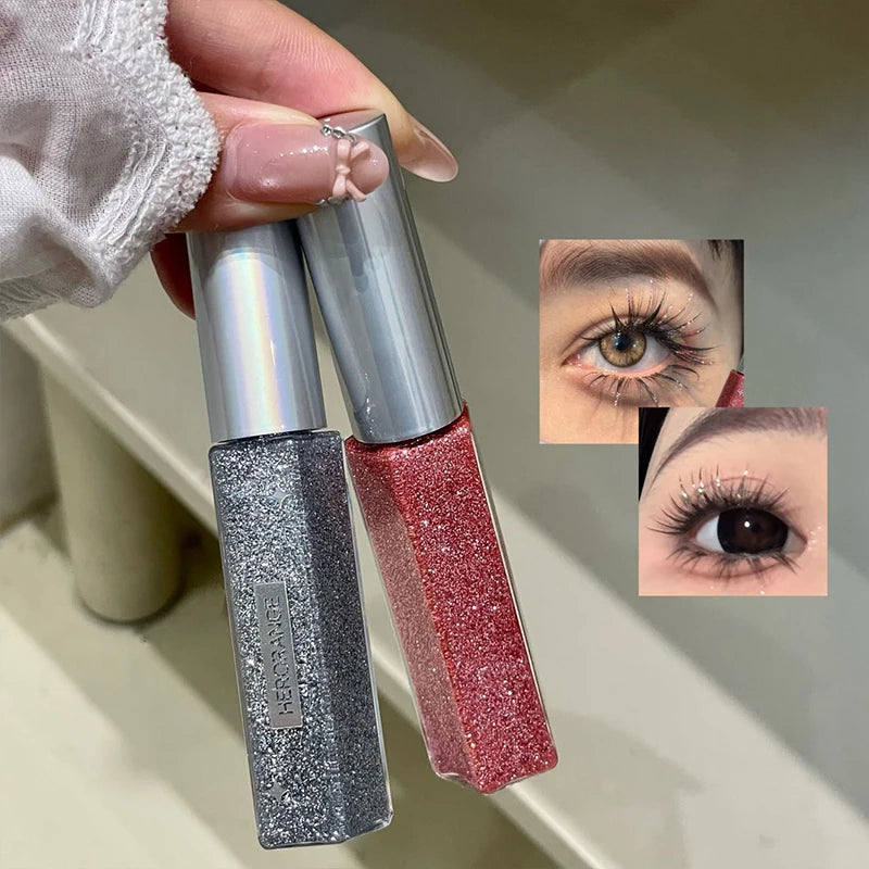 Waterproof Lengthening Mascara with Glitter Finish - Smudge-Proof Lash Volumizer