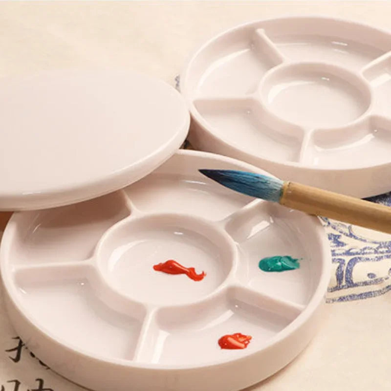 Ceramic Watercolor Palette with Multiple Colors - Durable Art & Painting Supplies