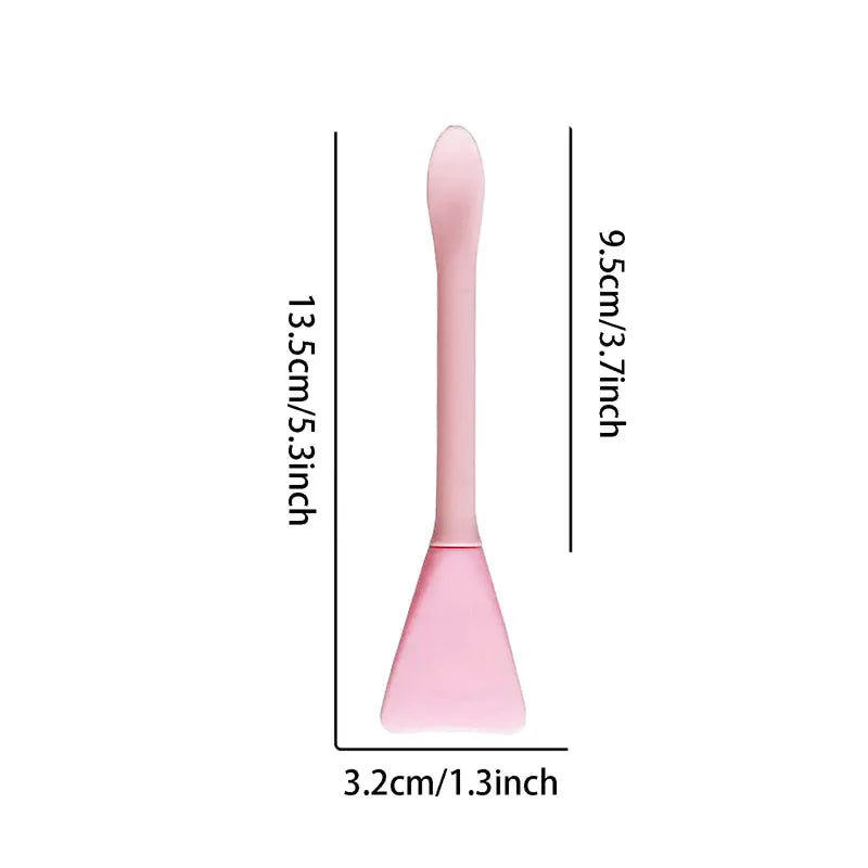Silicone Face Mask Brush Set - Reusable Makeup Spatulas & Applicators, Soft & Washable, 5-Piece