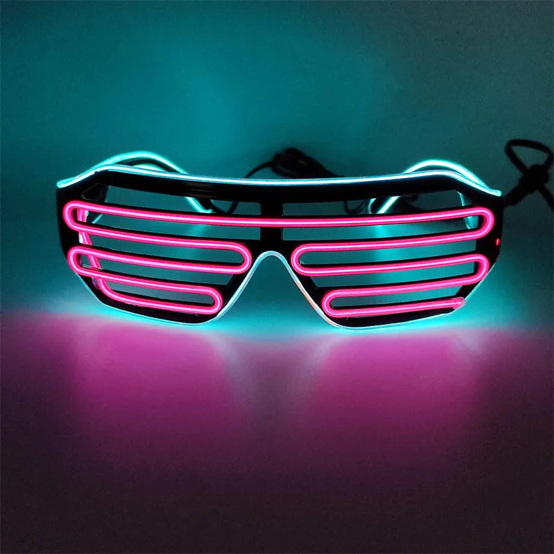 Flashing LED Neon Glasses for Halloween Christmas Party Glow Sunglasses Festival Supplies