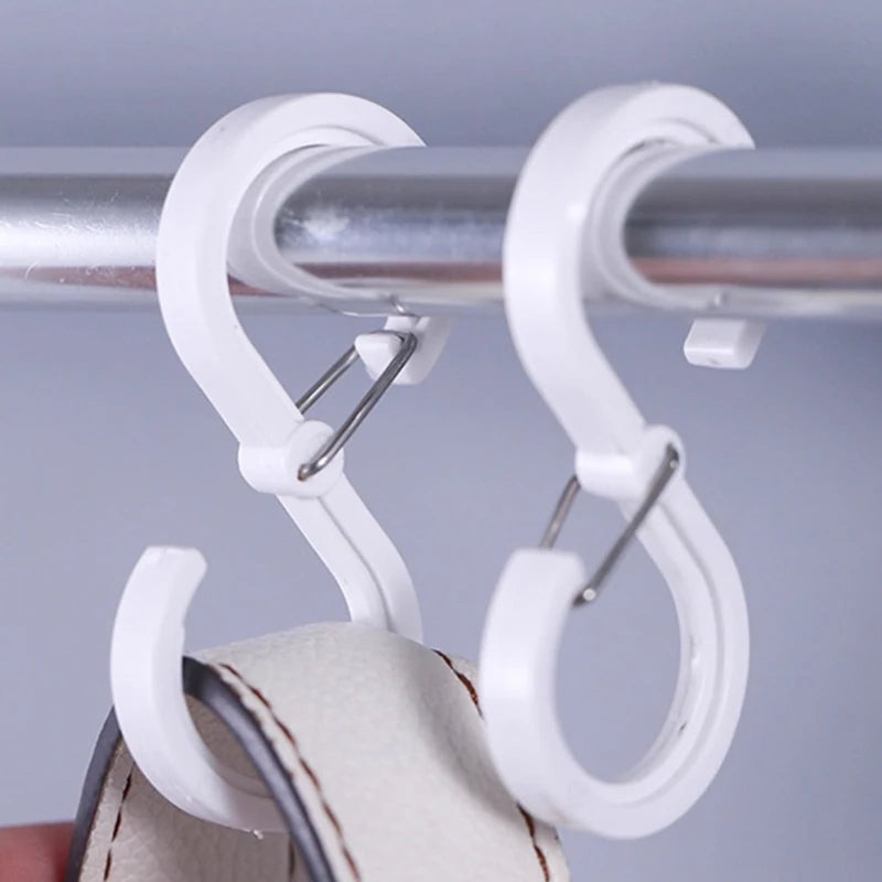 8-Pack S-Shape Hanger Hooks for Kitchen & Home Organization - Durable & Windproof