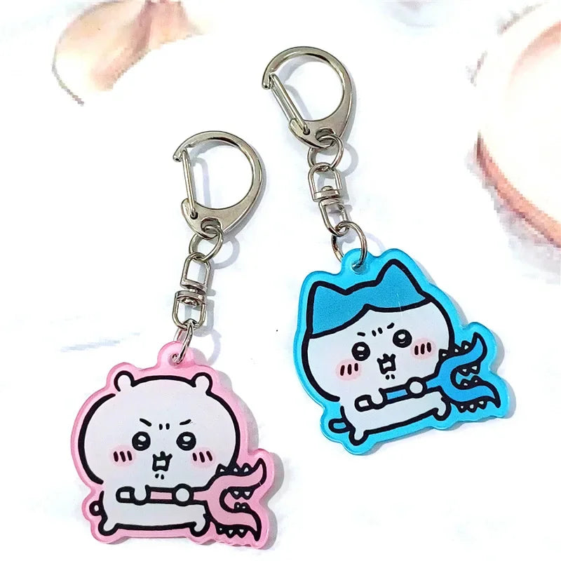 Acrylic Cartoon Keychain Pendant - Cute Hachiware Usagi Animal Accessory Gift