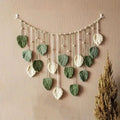 Boho Macrame Leaf Wall Hanging Decor for Living Room & Bedroom