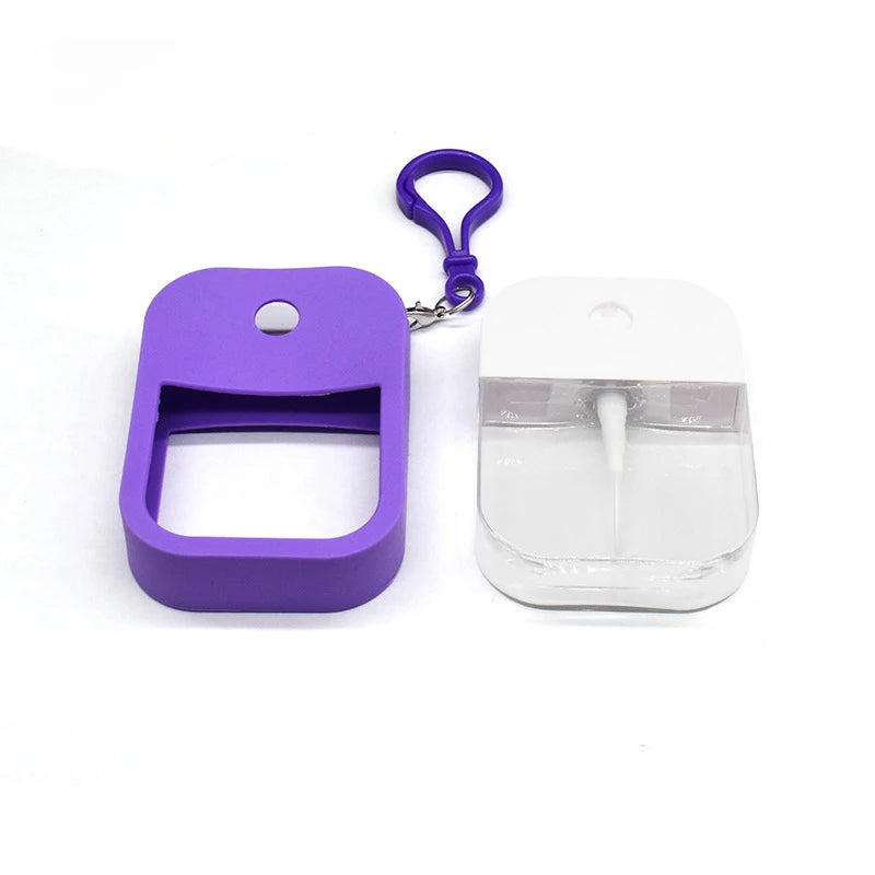 38ml Scented Hand Sanitizer Spray with Keychain - Vegan Alcohol Water Bottle for Travel