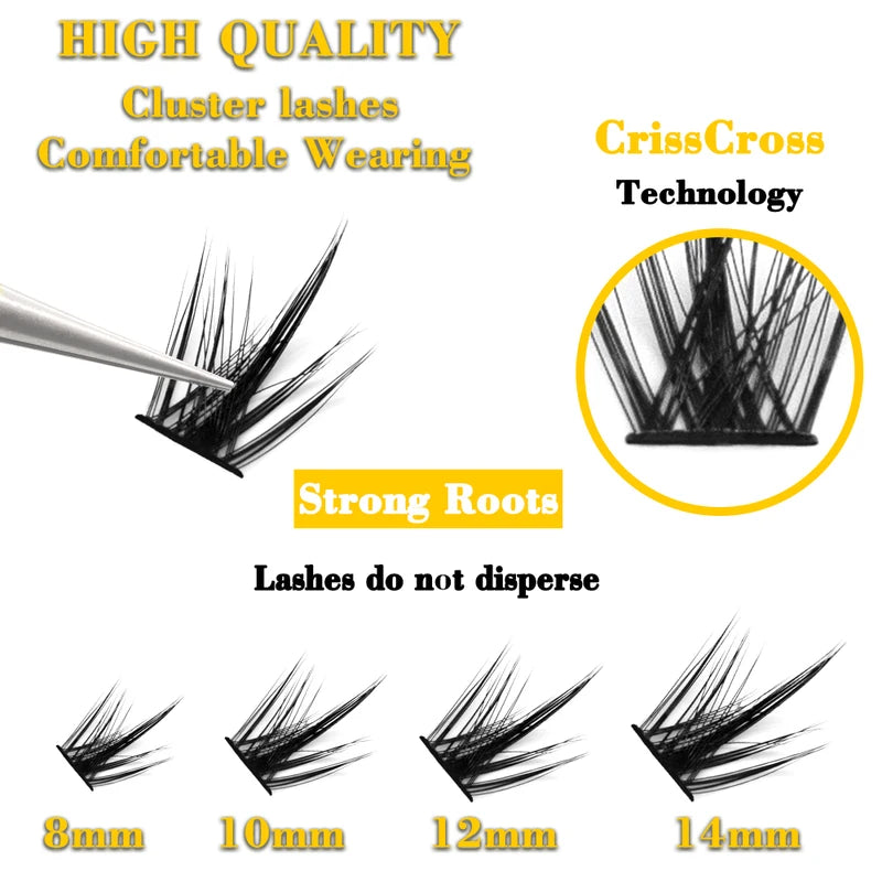 False Eyelash Bundles 3D Russian Volume Mink Faux Individual Lashes