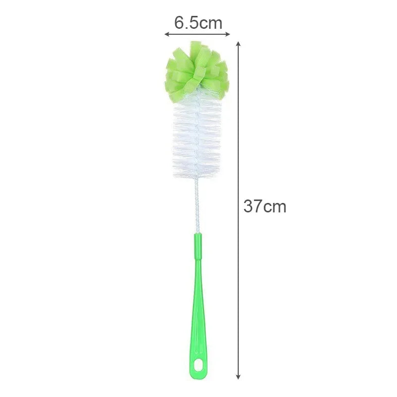360 Degree Bottle Brush for Narrow Neck Water and Milk Bottles - Flexible Sponge Scrubber