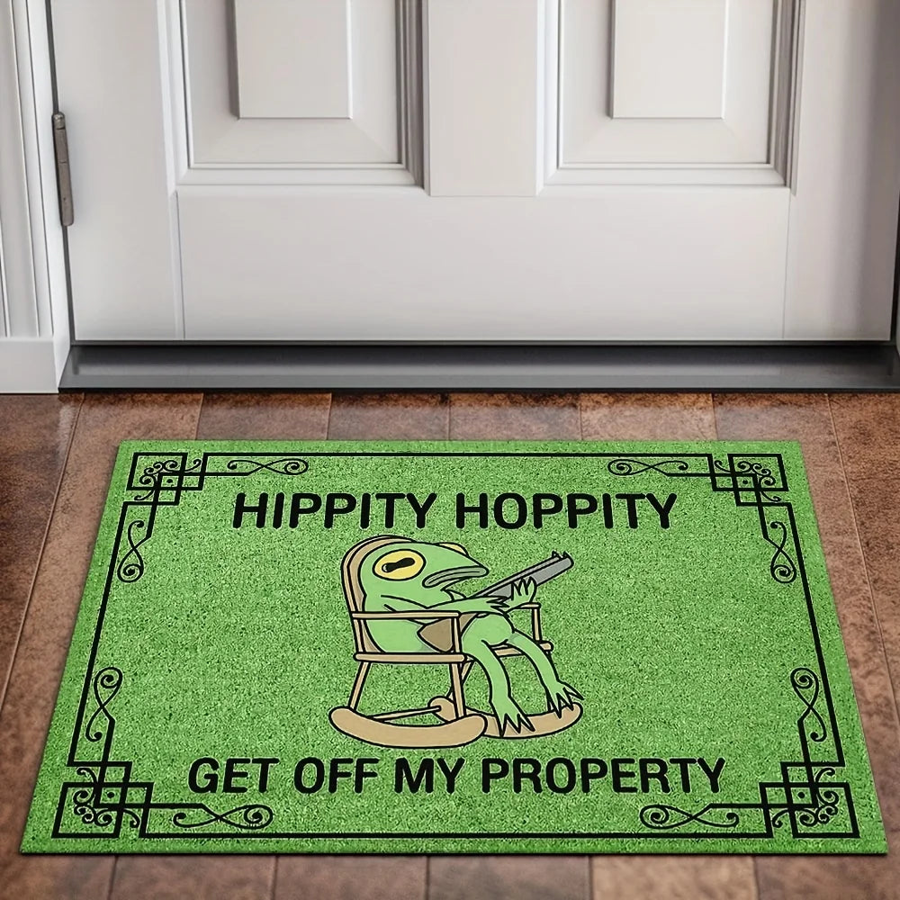 Leisure Frog Doormat Outdoor Welcome Rug - Lightweight Green Carpet for Home