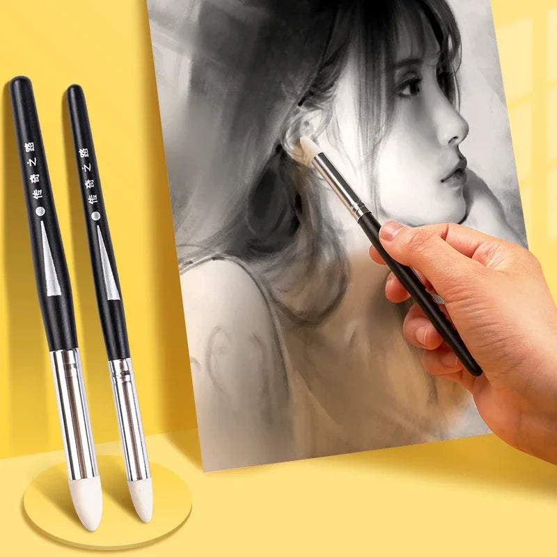 Artist Blending Pen Washable Sketch Rubbing Sponge Brush for Drawing & Correction