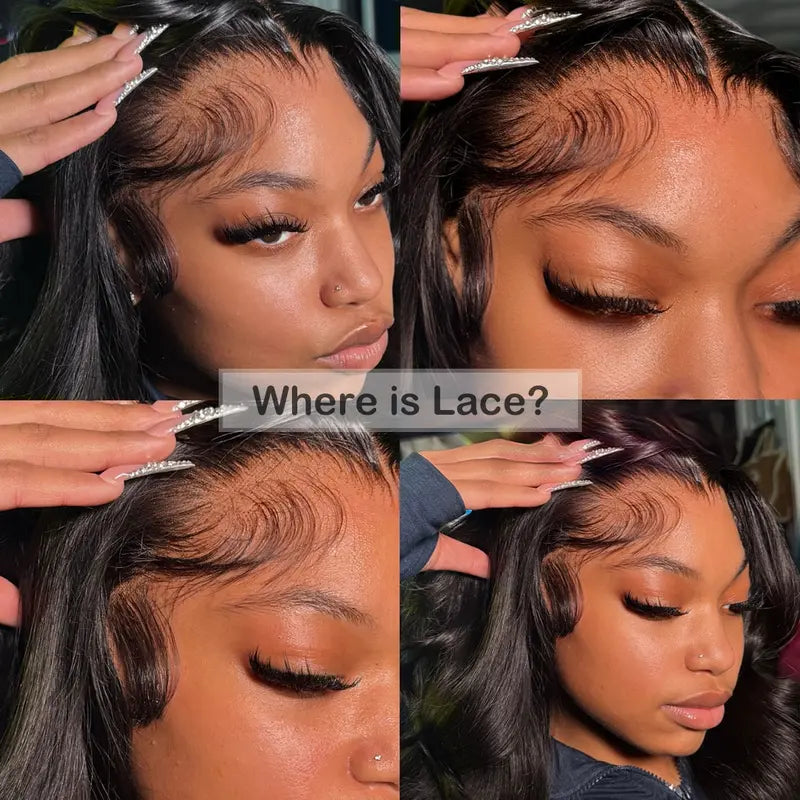 Human Hair Glueless Ombre Brown Straight Wig 13x4 HD Lace Frontal for Women