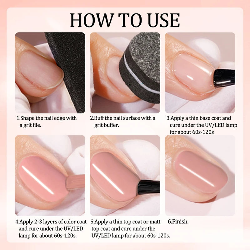 12-Piece Gel Nail Polish Set for Manicure & Nail Art - Spring & Summer Colors