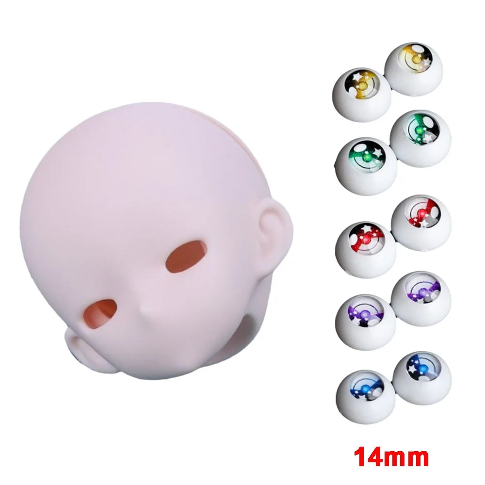 Openable 1/4 Scale BJD Anime Headsculpt for Makeup Practice - White Skin