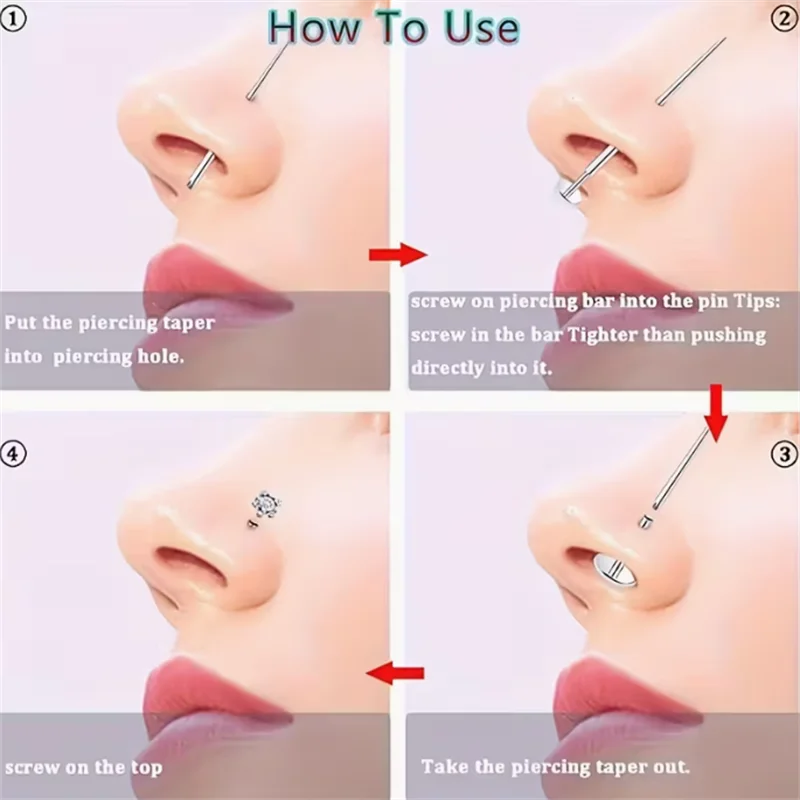 13Pcs Lip Labret Medusa Snake Bite Earrings Set - Stainless Steel Studs for Men Women