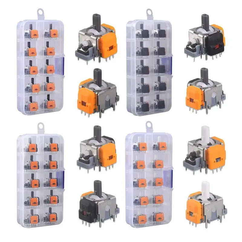 10PCS 3D Hall Effect Analog Joystick for Gaming Controllers, Compatible with PS5, PS4, Xbox, Switch