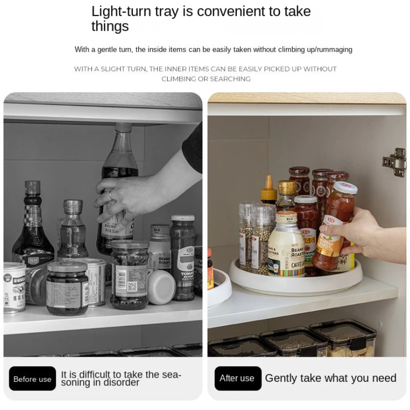 Rotatable Kitchen Condiment Rack - 360 Degree Spice Organizer, Multi-Functional Storage