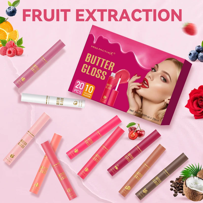 20PCS Colorful Lip Oil Set - Moisturizing, Nourishing, Shine, Crack Resistant