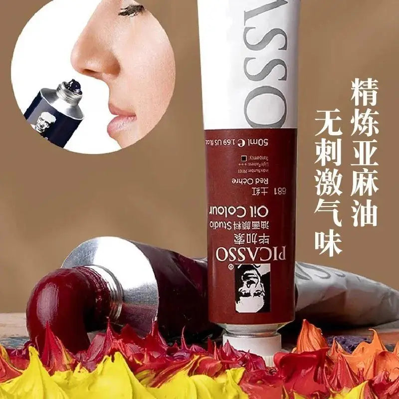 50ml High Saturation Oil Paint Tube for Artists - Non-Toxic, Mixable, Fast Drying