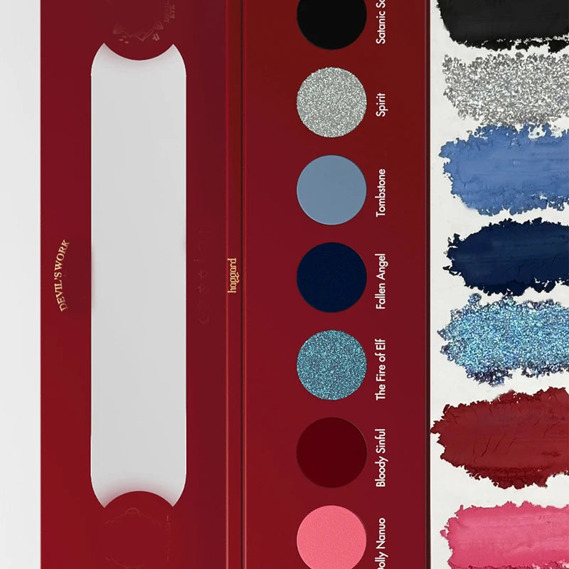 Seven-Color Eyeshadow Palette - Matte & Shimmer Finishes, Bold Makeup Look