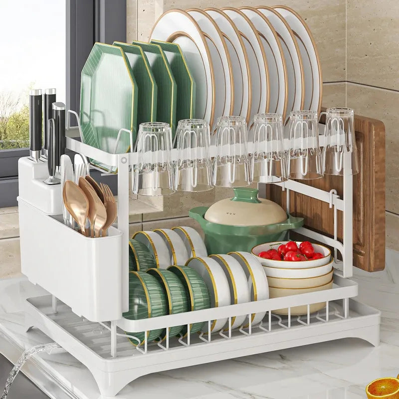 Stainless Steel Dish Rack - Hygienic Residue-Free Kitchen Organizer