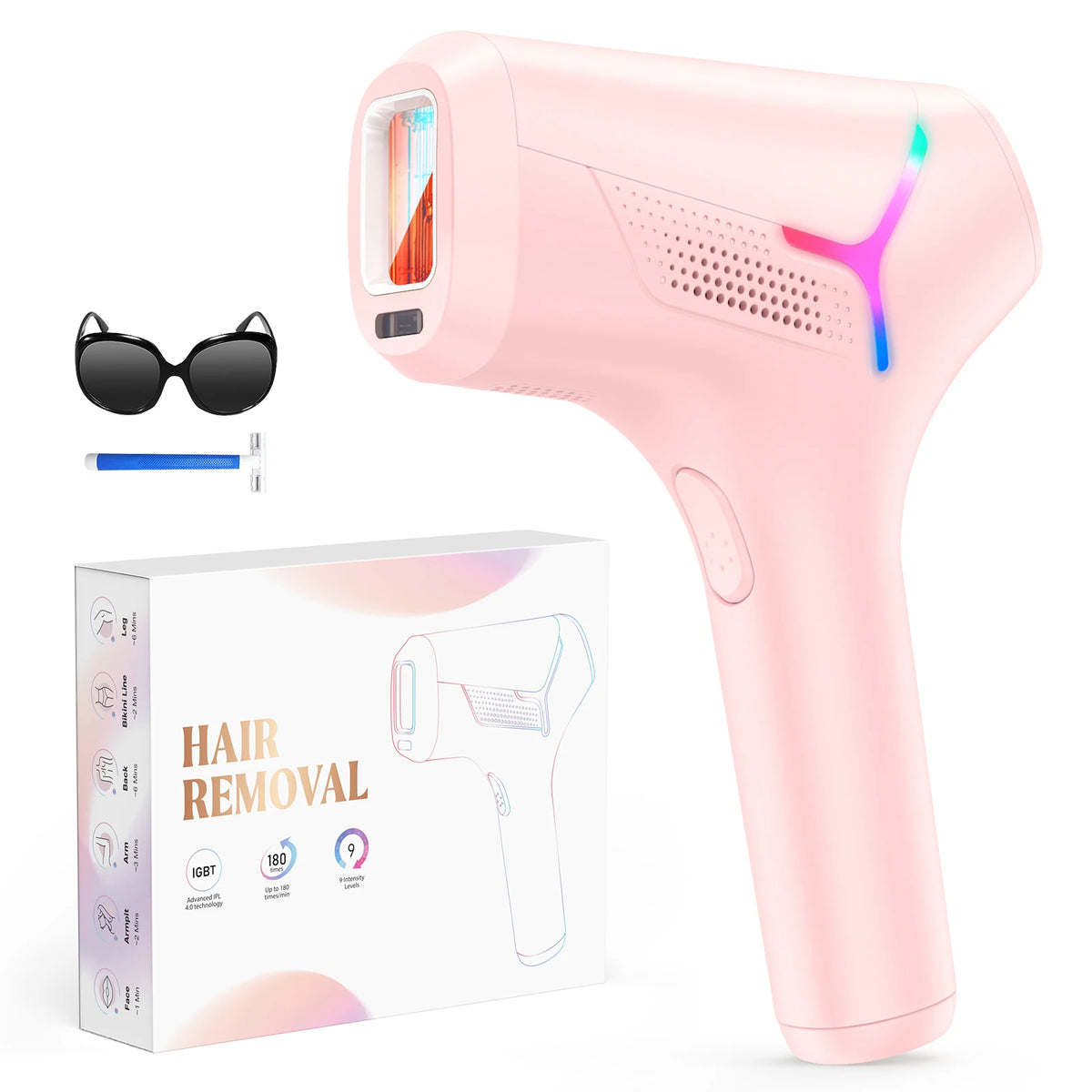 IPL Hair Removal Device for Women & Men Painless Permanent Body & Facial Treatment